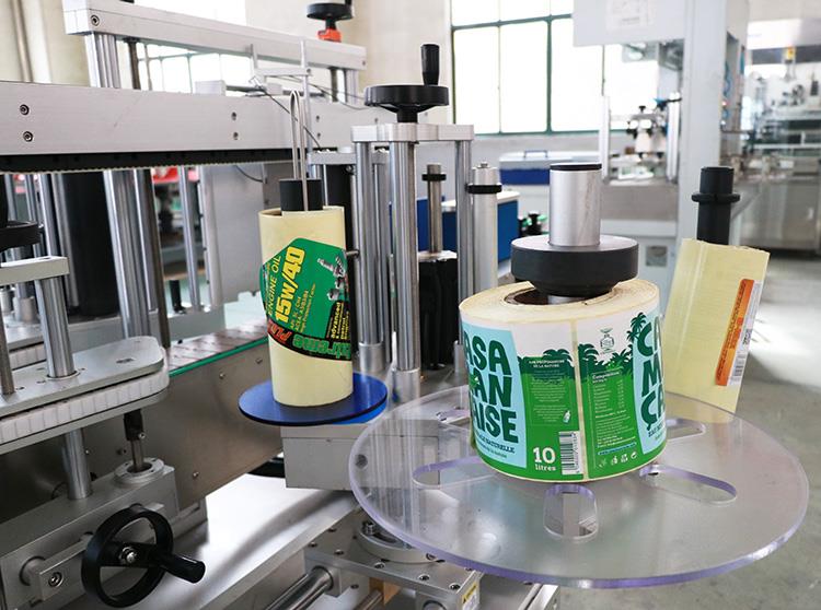 Màquina etiquetadora d’ampolles rodones planes adhesives de dos adhesius Automaitc